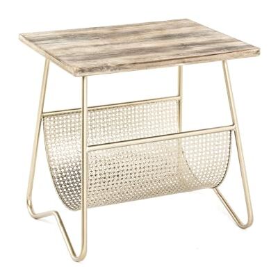 HAKU Möbel Bijzettafel, staal, goudkleurig, D 40 x B 50 x H 51 cm HAKU Möbel Bijzettafel, staal, goudkleurig, D 40 x B 50 x H 51 cm