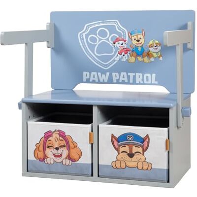 roba Opvouwbare bank Paw Patrol + 2 omkeerbare opbergdozen – om te zetten in een tafel voor kinderen – geschikt vanaf 18 maanden – hout grijs/blauw roba Opvouwbare bank Paw Patrol + 2 omkeerbare opbergdozen – om te zetten in een tafel voor kinderen – geschikt vanaf 18 maanden – hout grijs/blauw