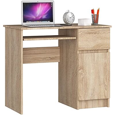 AKORD Piksel Bureau, toetsenbordplank, 1 lade en 1 vak met deur, links of rechts, L 90 x H 77 x D 50 cm, 30 kg AKORD Piksel Bureau, toetsenbordplank, 1 lade en 1 vak met deur, links of rechts, L 90 x H 77 x D 50 cm, 30 kg