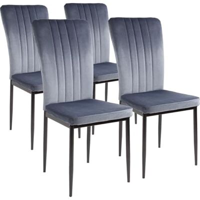 Albatros eetkamerstoelen Modena, set van 4, grijs, SGS getest Albatros eetkamerstoelen Modena, set van 4, grijs, SGS getest