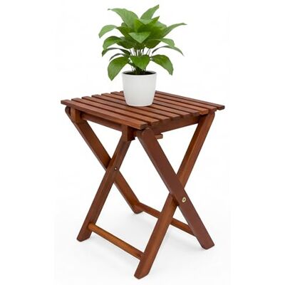 Spetebo Vouwkruk van eucalyptushout, bloemenkruk, bijzettafel, tuinkruk Spetebo Vouwkruk van eucalyptushout, bloemenkruk, bijzettafel, tuinkruk
