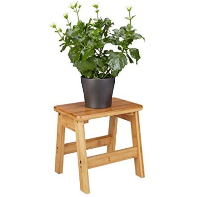 Relaxdays RUSTICO voetenbank bamboe consoletafel hout gueridon kleine kinderkruk h x b x d: 27 x 29 x 24 cm, naturel Relaxdays RUSTICO voetenbank bamboe consoletafel hout gueridon kleine kinderkruk h x b x d: 27 x 29 x 24 cm, naturel