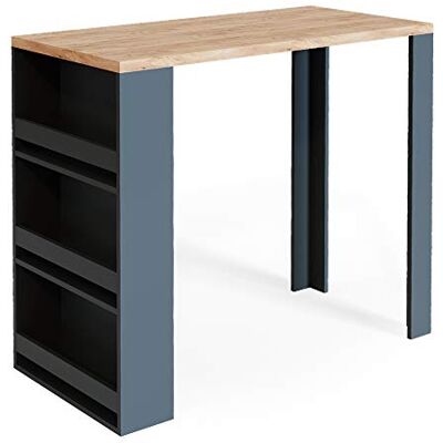 Vicco Bartafel, bar, wit, antraciet, barres, statafel, tafel, bartafel, bistrotafel, keuken met 3 extra vakken (eiken/antraciet) Vicco Bartafel, bar, wit, antraciet, barres, statafel, tafel, bartafel, bistrotafel, keuken met 3 extra vakken (eiken/antraciet)