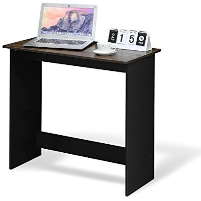 Furinno Simplistic Computerbureau, studiebureau, schrijfbureau, Columbia-walnoot/zwart, 80 (B) x 75,7 (H) x 39,4 (D) cm Furinno Simplistic Computerbureau, studiebureau, schrijfbureau, Columbia-walnoot/zwart, 80 (B) x 75,7 (H) x 39,4 (D) cm