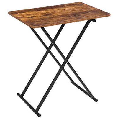 HOOBRO Bijzettafel, extra groot, in hoogte verstelbaar, 60 x 40 x 60 cm, industriële stijl, tv-tafel, woonkamer, slaapkamer, rustiek bruin EBF16BZ01 HOOBRO Bijzettafel, extra groot, in hoogte verstelbaar, 60 x 40 x 60 cm, industriële stijl, tv-tafel, woonkamer, slaapkamer, rustiek bruin EBF16BZ01