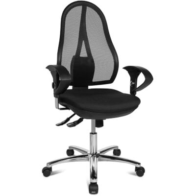 Topstar Open Point SY Deluxe Ergonomische Draaistoel Incl. Armleuningen, Stof, Zwart, Een Maat Topstar Open Point SY Deluxe Ergonomische Draaistoel Incl. Armleuningen, Stof, Zwart, Een Maat