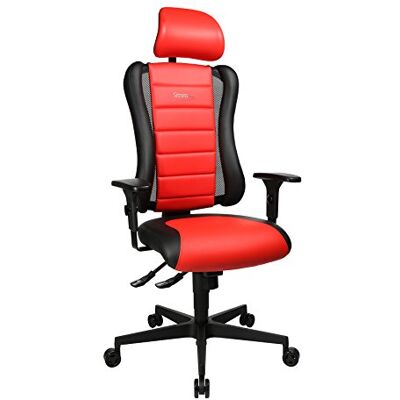 Topstar SITNESS RS Bureaustoel met hoofdsteun en armleuningen, zwart/rood Topstar SITNESS RS Bureaustoel met hoofdsteun en armleuningen, zwart/rood