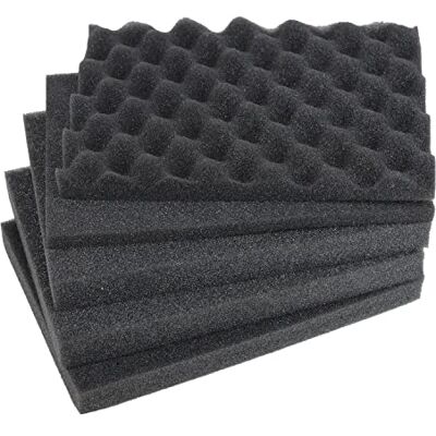 HMF ODR100 Kofferinzetstukken met rasterschuim voor outdoor fotokoffer, set, verschillende maten, zwart., Minimalistisch HMF ODR100 Kofferinzetstukken met rasterschuim voor outdoor fotokoffer, set, verschillende maten, zwart., Minimalistisch