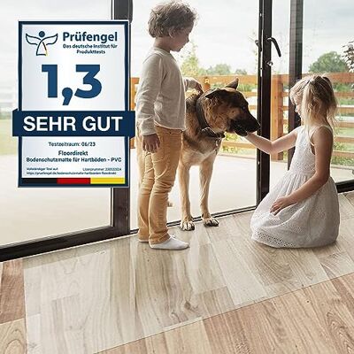 Floordirekt Vloerbeschermingsmat voor bureaustoel, transparant, dikte 1,5 mm, voor harde vloeren (Neo, lengte 70 cm, breedte 114 cm) Floordirekt Vloerbeschermingsmat voor bureaustoel, transparant, dikte 1,5 mm, voor harde vloeren (Neo, lengte 70 cm, breedte 114 cm)