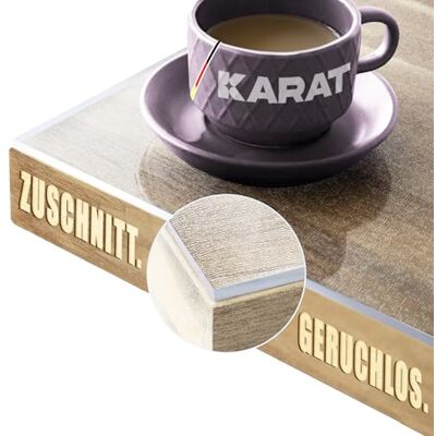 KARAT Op maat gemaakte transparante matte tafelfolie, rechte rand, beschermt eettafels, antislip, pvc 1,6 mm, breedte: 90 cm x lengte: 120 cm KARAT Op maat gemaakte transparante matte tafelfolie, rechte rand, beschermt eettafels, antislip, pvc 1,6 mm, breedte: 90 cm x lengte: 120 cm