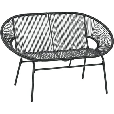 Outsunny Weerbestendige rotan stoel, 240 kg, zwart Outsunny Weerbestendige rotan stoel, 240 kg, zwart