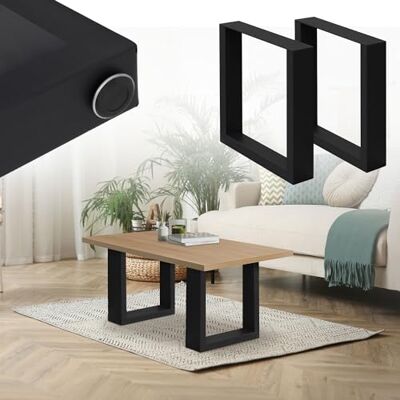 ECD Germany 2 stuks tafelpoten 30 x 43 cm gepoedercoat staal zwart industrieel ontwerp tafelframe set tafellopers tafelpoten tafelonderstel ECD Germany 2 stuks tafelpoten 30 x 43 cm gepoedercoat staal zwart industrieel ontwerp tafelframe set tafellopers tafelpoten tafelonderstel