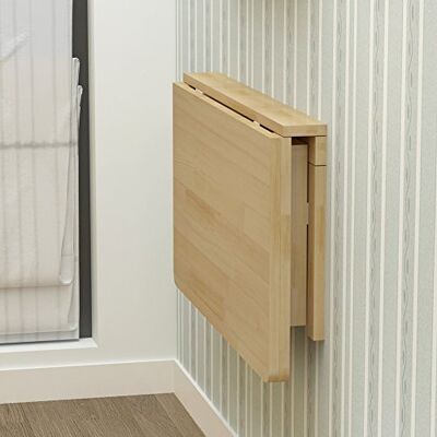 MM MELISEN Opvouwbare wandtafel, klein zwevend bureau om ruimte te besparen, opvouwbaar computerbureau van massief hout, wandtafel voor eetkamer, studie, keuken, diner, wasruimte, bar enz MM MELISEN Opvouwbare wandtafel, klein zwevend bureau om ruimte te besparen, opvouwbaar computerbureau van massief hout, wandtafel voor eetkamer, studie, keuken, diner, wasruimte, bar enz