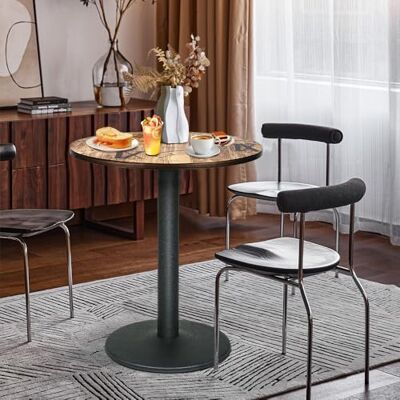 LANTUS Ronde bartafel, eettafel, vierkant, industriële stijl, houten plank + ijzeren poten, maximale belasting 125 kg, 60 x 60 x 72 cm (A) LANTUS Ronde bartafel, eettafel, vierkant, industriële stijl, houten plank + ijzeren poten, maximale belasting 125 kg, 60 x 60 x 72 cm (A)