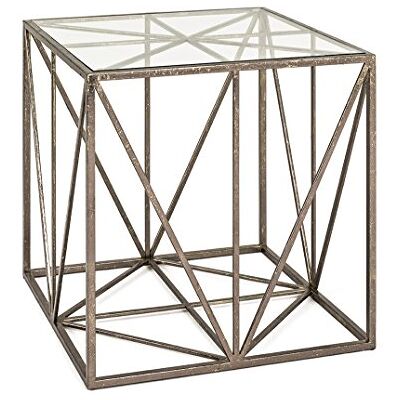 HAKU Moebel bijzettafel, staal, antiek brons, 50 x 50 x 50 cm HAKU Moebel bijzettafel, staal, antiek brons, 50 x 50 x 50 cm