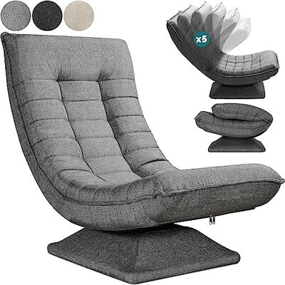 Casaria ® Vloerstoel 360° verstelbare rugleuning Opvouwbaar Maximale belasting: 150 kg 60 x 105 x 87 cm Gestoffeerd Voor de woonkamer Grijs Casaria ® Vloerstoel 360° verstelbare rugleuning Opvouwbaar Maximale belasting: 150 kg 60 x 105 x 87 cm Gestoffeerd Voor de woonkamer Grijs