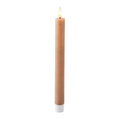 Lumineo 2 stuks bruine led-kaarsen Ø 2,2 x 24,5 cm vlameffect Lumineo 2 stuks bruine led-kaarsen Ø 2,2 x 24,5 cm vlameffect