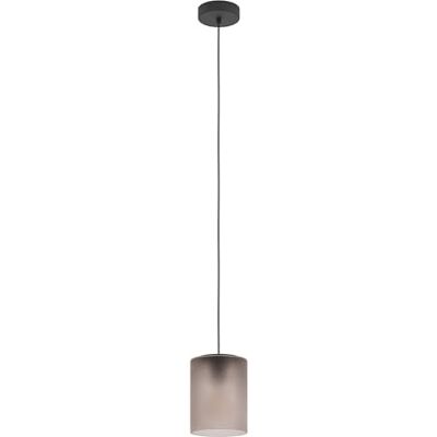 EGLO Colomera Hanglamp, hanglamp, plafondlamp, elegante kroonluchter voor eetkamer, zwart metaal en rookglas, fitting E27, Ø 15 cm EGLO Colomera Hanglamp, hanglamp, plafondlamp, elegante kroonluchter voor eetkamer, zwart metaal en rookglas, fitting E27, Ø 15 cm