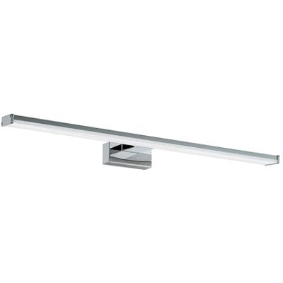 EGLO Ledwandlamp Pandella 1, led-spiegellamp van aluminium en kunststof, badkamerlamp in chroom, zilver, wit, ledlamp voor vochtige ruimtes, neutraal wit, IP44, L 60 cm EGLO Ledwandlamp Pandella 1, led-spiegellamp van aluminium en kunststof, badkamerlamp in chroom, zilver, wit, ledlamp voor vochtige ruimtes, neutraal wit, IP44, L 60 cm