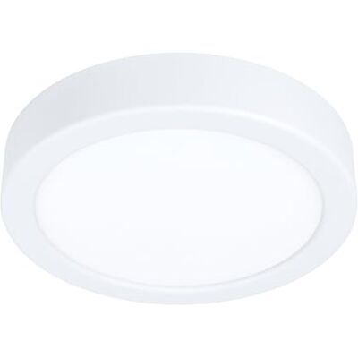 EGLO LED plafondlamp Fueva 5, Ø 16 cm, 1 lichtpunt, moderne opbouwlamp van staal en een kunststof lichtoppervlak, plafondlamp in wit, LED opbouwlamp warmwit EGLO LED plafondlamp Fueva 5, Ø 16 cm, 1 lichtpunt, moderne opbouwlamp van staal en een kunststof lichtoppervlak, plafondlamp in wit, LED opbouwlamp warmwit