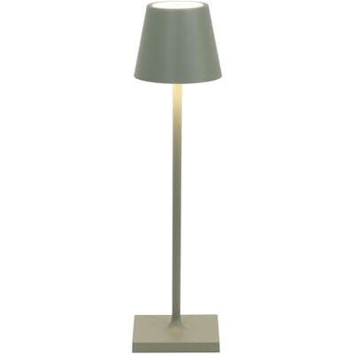 Zafferano Poldina Micro oplaadbare draadloze tafellamp met touch-bediening, geschikt voor woonkamer en buiten, dimmer, 2200-3000 K, hoogte 27,5 cm, saliekleur Zafferano Poldina Micro oplaadbare draadloze tafellamp met touch-bediening, geschikt voor woonkamer en buiten, dimmer, 2200-3000 K, hoogte 27,5 cm, saliekleur