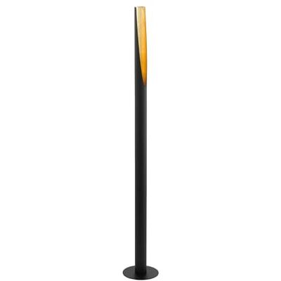 EGLO Barbotto vloerlamp, 1 x vlamlamp, stalen staaflamp, kleur: zwart, goud, fitting: GU10, voetschakelaar inbegrepen. EGLO Barbotto vloerlamp, 1 x vlamlamp, stalen staaflamp, kleur: zwart, goud, fitting: GU10, voetschakelaar inbegrepen.
