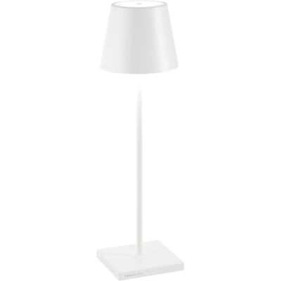 Zafferano Poldina Pro Dimmable Draadloze LED Tafellamp in Aluminium, IP54 Bescherming, Binnen/Buiten gebruik, Contact Laadbasis, H38cm, EU Plug Wit Zafferano Poldina Pro Dimmable Draadloze LED Tafellamp in Aluminium, IP54 Bescherming, Binnen/Buiten gebruik, Contact Laadbasis, H38cm, EU Plug Wit