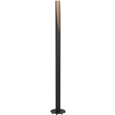 EGLO Barbotto vloerlamp, elegante staande lamp, woonkamerlamp van zwart staal en natuurlijk hout, warmwit, 137 cm EGLO Barbotto vloerlamp, elegante staande lamp, woonkamerlamp van zwart staal en natuurlijk hout, warmwit, 137 cm