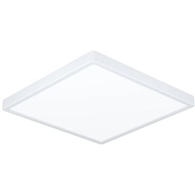 EGLO Fueva 6 led-plafondlamp, vierkante plafondlamp, kantoorverlichting, opbouwlamp van kunststof, wit, warm wit, koud, 39 x 39 cm EGLO Fueva 6 led-plafondlamp, vierkante plafondlamp, kantoorverlichting, opbouwlamp van kunststof, wit, warm wit, koud, 39 x 39 cm