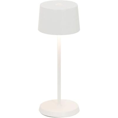 Zafferano , Olivia Micro, oplaadbare tafellamp, draadloos, met touch-bediening, geschikt voor woonkamer en buiten, dimmer, 2200-3000 K, hoogte 20 cm, kleur wit Zafferano , Olivia Micro, oplaadbare tafellamp, draadloos, met touch-bediening, geschikt voor woonkamer en buiten, dimmer, 2200-3000 K, hoogte 20 cm, kleur wit