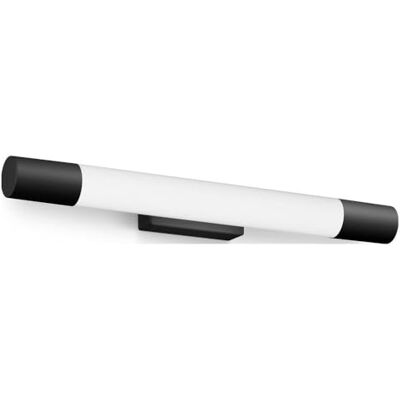 Philips Rover Spiegelverlichting Spatwaterdicht IP44-5W Warmwit licht Badkamerlamp Cilindervormig Zwart Philips Rover Spiegelverlichting Spatwaterdicht IP44-5W Warmwit licht Badkamerlamp Cilindervormig Zwart