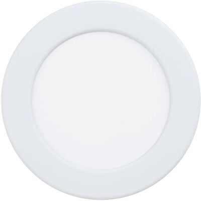 EGLO LED inbouwspots Fueva 5, Ø 11,7 cm, LED-spot van staal en een kunststof lichtoppervlak, LED inbouwspot in wit, vlakke led, lage inbouwdiepte 26 mm, warm wit EGLO LED inbouwspots Fueva 5, Ø 11,7 cm, LED-spot van staal en een kunststof lichtoppervlak, LED inbouwspot in wit, vlakke led, lage inbouwdiepte 26 mm, warm wit