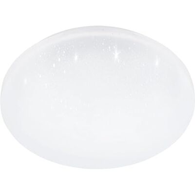 EGLO Frania-S Plafondlamp, LED-paneel met kristaleffect, plafondlamp voor badkamer, hal en keuken, staal en kunststof, wit, neutraal wit, IP44, Ø 31 cm EGLO Frania-S Plafondlamp, LED-paneel met kristaleffect, plafondlamp voor badkamer, hal en keuken, staal en kunststof, wit, neutraal wit, IP44, Ø 31 cm