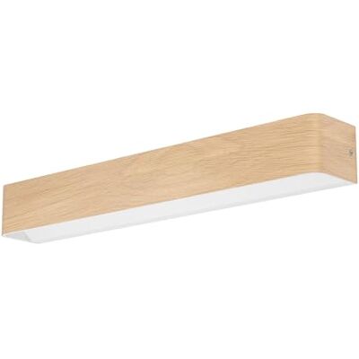 EGLO Sania 6 led-wandlamp, omhoog en omlaag, metalen lamp in lichthoutlook, spiegellamp voor badkamer en hal, warm wit, IP44 EGLO Sania 6 led-wandlamp, omhoog en omlaag, metalen lamp in lichthoutlook, spiegellamp voor badkamer en hal, warm wit, IP44