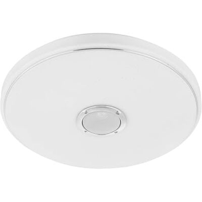 EGLO Plafondlamp Milazzo, badkamerlamp, kristaleffect LED-plafondlamp met afstandsbediening, bluetooth-luidspreker, kleurtemperatuur en RGB kleurtoon-wisseling, nachtlampje, dimbaar, wit, IP44, Ø 40cm EGLO Plafondlamp Milazzo, badkamerlamp, kristaleffect LED-plafondlamp met afstandsbediening, bluetooth-luidspreker, kleurtemperatuur en RGB kleurtoon-wisseling, nachtlampje, dimbaar, wit, IP44, Ø 40cm