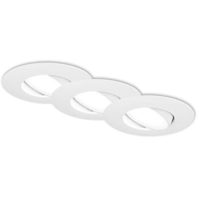 Briloner Set van 3 led-inbouwspots, 230 V, IP65 voor badkamer, plafondlamp, wit, 90 x 45 mm (DxH) Briloner Set van 3 led-inbouwspots, 230 V, IP65 voor badkamer, plafondlamp, wit, 90 x 45 mm (DxH)