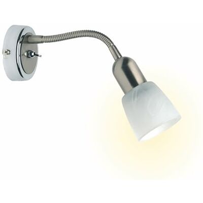 Brilliant Sofia Wandlamp ijzer/chroom – tijdloze wandlamp met flexibele arm en schakelaar – verstelbare wandlamp voor hal, trap en slaapkamer – E14-fitting, 1 lamp Brilliant Sofia Wandlamp ijzer/chroom – tijdloze wandlamp met flexibele arm en schakelaar – verstelbare wandlamp voor hal, trap en slaapkamer – E14-fitting, 1 lamp