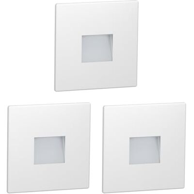 ledscom.de Trapverlichting / inbouwlamp met 3 leds FOW voor binnen en buiten, inbouwspot, rechthoekig, 85 x 85 mm, koud wit ledscom.de Trapverlichting / inbouwlamp met 3 leds FOW voor binnen en buiten, inbouwspot, rechthoekig, 85 x 85 mm, koud wit
