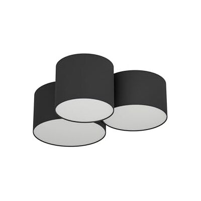EGLO Plafondlamp Pastore 2, 3 lampen plafondlamp, woonkamerlamp van textiel in zwart, wit, slaapkamerlamp, hallamp plafond met E27-fitting blanc, lampe de plafond pour salon, chambre à coucher ou couloir, douille E27 EGLO Plafondlamp Pastore 2, 3 lampen plafondlamp, woonkamerlamp van textiel in zwart, wit, slaapkamerlamp, hallamp plafond met E27-fitting blanc, lampe de plafond pour salon, chambre à coucher ou couloir, douille E27