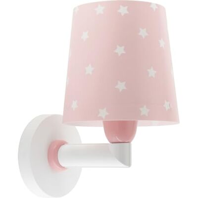 Dalber Wandlamp voor kinderen, motief: wolken en sterren, roze Dalber Wandlamp voor kinderen, motief: wolken en sterren, roze