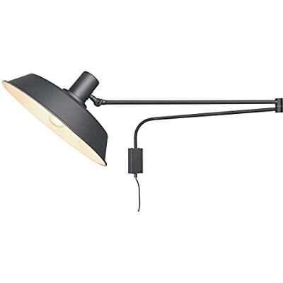 Trio Leuchten Bolder wandlamp 200300132 metaal mat zwart behalve 1 x E27 Trio Leuchten Bolder wandlamp 200300132 metaal mat zwart behalve 1 x E27