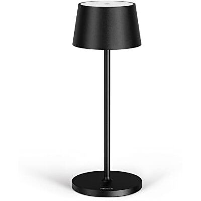 Madrigal Stilosa Draadloze tafellamp, oplaadbare led-bureaulamp, touch-tafellamp, USB-C-aansluiting, oplaadbare lampen, design binnen en buiten, zwart Madrigal Stilosa Draadloze tafellamp, oplaadbare led-bureaulamp, touch-tafellamp, USB-C-aansluiting, oplaadbare lampen, design binnen en buiten, zwart
