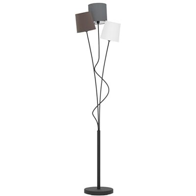 EGLO staanlamp MARONDA, 3 lichtbronnen staande lamp, staanlamp van staal en stof, kleur: zwart, antraciet, wit, bruin, fitting: E14, incl. voetschakelaar et tissu, couleur : noir, anthracite, blanc, marron, douille : E14, interrupteur à pied inclus EGLO staanlamp MARONDA, 3 lichtbronnen staande lamp, staanlamp van staal en stof, kleur: zwart, antraciet, wit, bruin, fitting: E14, incl. voetschakelaar et tissu, couleur : noir, anthracite, blanc, marron, douille : E14, interrupteur à pied inclus