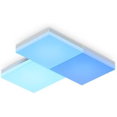 Nanoleaf Skylight Starterset, 3 aangesloten RGBCW led-plafondlampen, plafondlampen voor binnen, modulair, wifi, 16 m, kleuren en wit, dimmer, compatibel met Apple Home Amazon Alexa Google Home Nanoleaf Skylight Starterset, 3 aangesloten RGBCW led-plafondlampen, plafondlampen voor binnen, modulair, wifi, 16 m, kleuren en wit, dimmer, compatibel met Apple Home Amazon Alexa Google Home