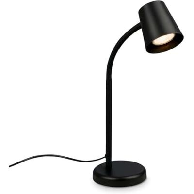 Briloner Bedlamp, draaibare bureaulamp, GU10 tafellamp voor thuiskantoor met kabelschakelaar, leeslamp, zwart Briloner Bedlamp, draaibare bureaulamp, GU10 tafellamp voor thuiskantoor met kabelschakelaar, leeslamp, zwart