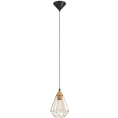 EGLO pendellamp TARBES, 1 lichtbron Vintage pendelarmatuur, met retro uitzicht, materiaal staal,kunststof, kleur: koper, zwart, fitting: E27, Ø 17,5 cm EGLO pendellamp TARBES, 1 lichtbron Vintage pendelarmatuur, met retro uitzicht, materiaal staal,kunststof, kleur: koper, zwart, fitting: E27, Ø 17,5 cm
