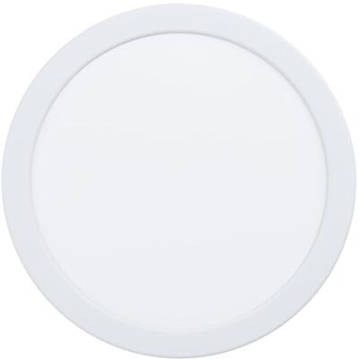 EGLO LED inbouwspots Fueva 5, Ø 21,6 cm, LED spot dimbaar van staal en een kunststof lichtoppervlak, LED inbouwspot in wit, vlakke led, lage inbouwdiepte 26 mm, warm wit EGLO LED inbouwspots Fueva 5, Ø 21,6 cm, LED spot dimbaar van staal en een kunststof lichtoppervlak, LED inbouwspot in wit, vlakke led, lage inbouwdiepte 26 mm, warm wit