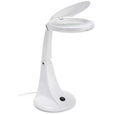 Velamp Bureauloeplamp om te knutselen, 3-12 dioptrieën, 560 lumen, scharnierarm, draaibare kop. Velamp Bureauloeplamp om te knutselen, 3-12 dioptrieën, 560 lumen, scharnierarm, draaibare kop.