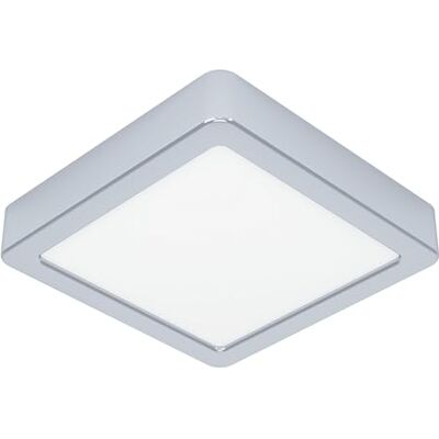 EGLO Fueva 6 Led-plafondlamp voor badkamer, plafondlamp, 15 x 15 cm, opbouwlamp, staal in chroomlook en kunststof, wit, koudwit, IP44 EGLO Fueva 6 Led-plafondlamp voor badkamer, plafondlamp, 15 x 15 cm, opbouwlamp, staal in chroomlook en kunststof, wit, koudwit, IP44