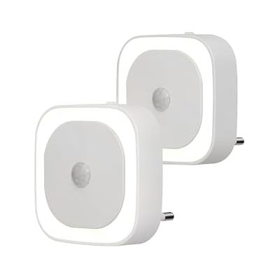 YUNLEX Set van 2 dimbare nachtlampjes met bewegingsmelder, indirect licht, automatisch stopcontact voor baby, kinderkamer, slaapkamer, hal, trap (daglicht YUNLEX Set van 2 dimbare nachtlampjes met bewegingsmelder, indirect licht, automatisch stopcontact voor baby, kinderkamer, slaapkamer, hal, trap (daglicht